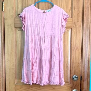 Women’s size small Emory Park pink Swiss dot A-line dress